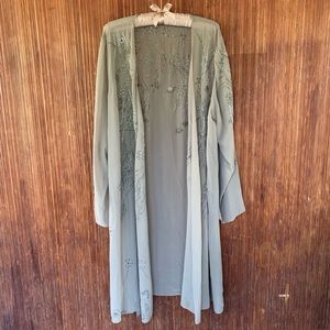 Beautiful Long Beaded Sheer Cardigan